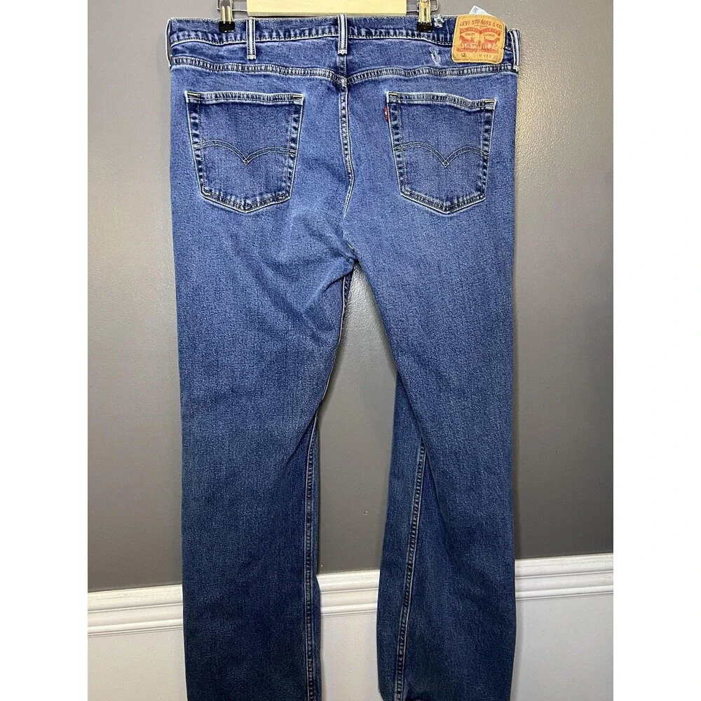 Levis 527 Jeans Mens 42x32 Blue Slim Bootcut Stretch Denim Medium Wash Pants